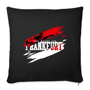 Frankfurt Fussball - Sofakissenbezug 45 x 45 cm - Schwarz - Vorne