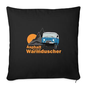 UAZ - L’asphalte est quelque chose pour les doucheurs chauds - Housse de coussin décorative 45 x 45 cm - noir - Devant