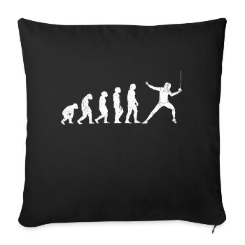 Fechter Evolution Fechten Entwicklung Ökologie - Sofakissenbezug 45 x 45 cm - Schwarz - Vorne