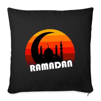 Ramadan Islamic Fasting Islamic Eid Ramadan - Sofa pillowcase 17,3'' x 17,3'' (45 x 45 cm) - black - Front