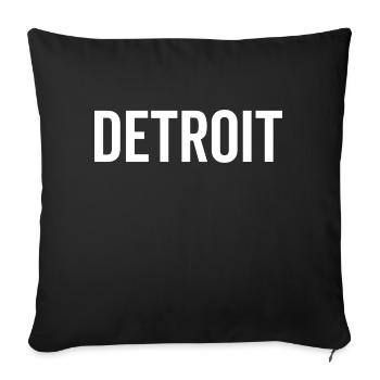 Detroit - Sofa pillowcase 17,3'' x 17,3'' (45 x 45 cm) - black - Front