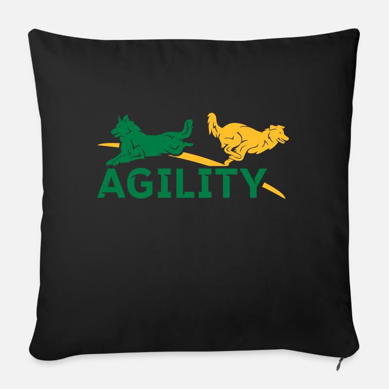 AGILITY - Sofakissenbezug 45 x 45 cm - Schwarz