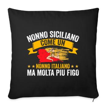 Nonno siciliano sicilia - Sofakissenbezug 45 x 45 cm - Schwarz - Vorne