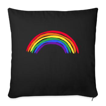 LGBT Amis Pride Droits Sentence Cadeau - Housse de coussin décorative 45 x 45 cm - noir - Devant