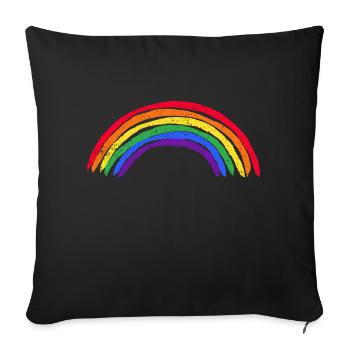 LGBT Amis Pride Droits Sentence Cadeau - Housse de coussin décorative 45 x 45 cm - noir - Devant