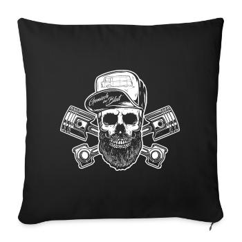 IFA Barkas B1000 Low - Mechanic Skull - Sofa pillowcase 17,3'' x 17,3'' (45 x 45 cm) - black - Front