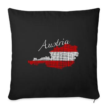 Austria - Sofakissenbezug 45 x 45 cm - Schwarz - Vorne