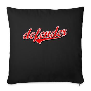 defender defense defender player football shirt cap - Sofa pillowcase 17,3'' x 17,3'' (45 x 45 cm) - black - Front