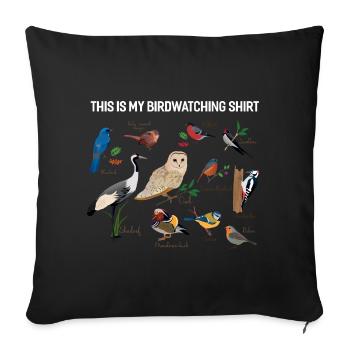 Vogel Ornithologie Vogelbeobachter Geschenk - Sofakissenbezug 45 x 45 cm - Schwarz - Vorne
