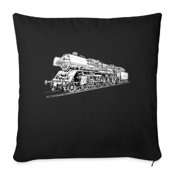Locomotive à vapeur 03 1010 - Housse de coussin décorative 45 x 45 cm - noir - Devant