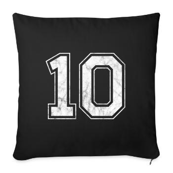 Numéro 10 - Housse de coussin décorative 45 x 45 cm - noir - Devant