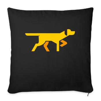 dog - Sofa pillowcase 17,3'' x 17,3'' (45 x 45 cm) - black - Front