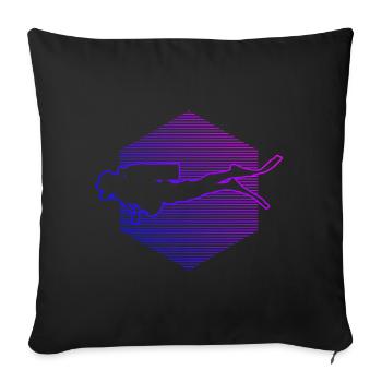 Diver Scuba Diver Scuba Divers Diving - Sofa pillowcase 17,3'' x 17,3'' (45 x 45 cm) - black - Front