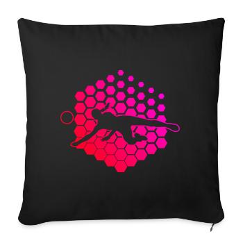 Volleyball Players Women's Volleyball Volleyball - Sofa pillowcase 17,3'' x 17,3'' (45 x 45 cm) - black - Front