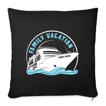Family Cruise - Sofa pillowcase 17,3'' x 17,3'' (45 x 45 cm) - black - Front