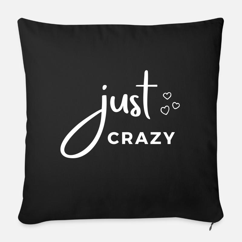 JGA Junggesellinnenabschied Team Braut just crazy - Sofakissenbezug 45 x 45 cm - Schwarz