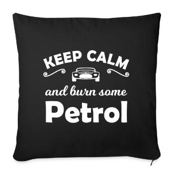 Petrol Cars - Sofa pillowcase 17,3'' x 17,3'' (45 x 45 cm) - black - Front