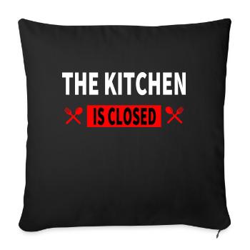 Cuisine - Housse de coussin décorative 45 x 45 cm - noir - Devant