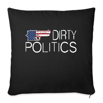 Dirty Politics Vintage Patriotic Designs T-Shirt - Housse de coussin décorative 45 x 45 cm - noir - Devant