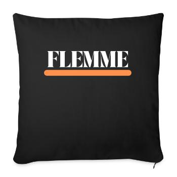"FLEMME"- Hoodie - Housse de coussin décorative 45 x 45 cm - noir - Devant