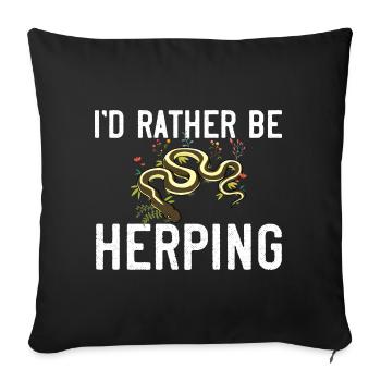 Herpetology Reptiles Herpetologist Lizards - Sofa pillowcase 17,3'' x 17,3'' (45 x 45 cm) - black - Front
