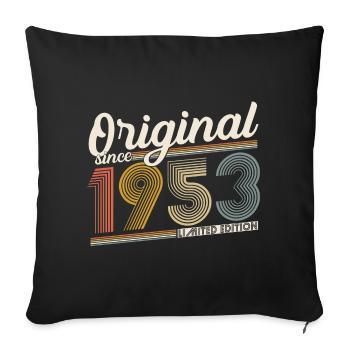 1953 Original vintage vintage birthday retro - Sofa pillowcase 17,3'' x 17,3'' (45 x 45 cm) - black - Front