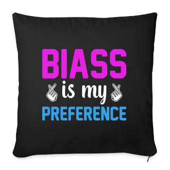 Bias Bisexual T-Shirt- Tshirt queer, - Housse de coussin décorative 45 x 45 cm - noir - Devant