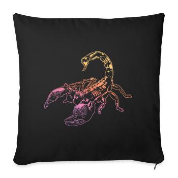 Cool Scorpion Insect Sketch Graphic Scorpion Lover - Sofa pillowcase 17,3'' x 17,3'' (45 x 45 cm) - black - Front