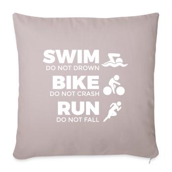 Motivation pour les triathlètes - Housse de coussin décorative 45 x 45 cm - taupe clair - Devant