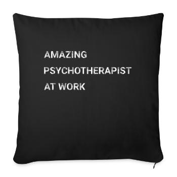 Amazing Psychotherapist At Work - Sofa pillowcase 17,3'' x 17,3'' (45 x 45 cm) - black - Front