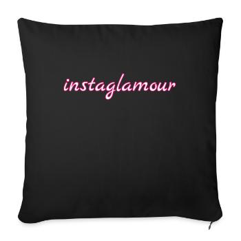 Instaglamour 1 - Sofa pillowcase 17,3'' x 17,3'' (45 x 45 cm) - black - Front