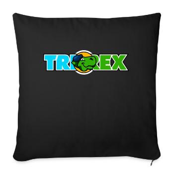 TRI REX Logo - Sofa pillowcase 17,3'' x 17,3'' (45 x 45 cm) - black - Front