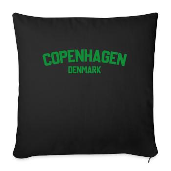 Copenhague, Danemark - Housse de coussin décorative 45 x 45 cm - noir - Devant