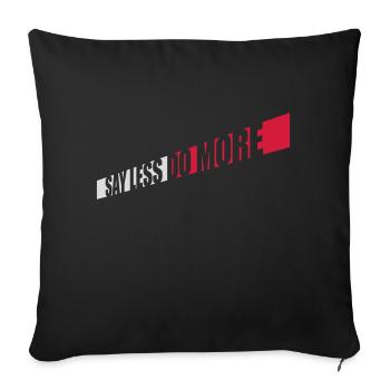 Dire moins faire plus - Housse de coussin décorative 45 x 45 cm - noir - Devant