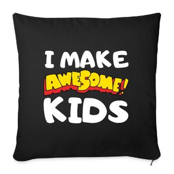 Je fais d’excellents comics pour enfants - Housse de coussin décorative 45 x 45 cm - noir - Devant