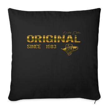 Original depuis 1983 - Housse de coussin décorative 45 x 45 cm - noir - Devant