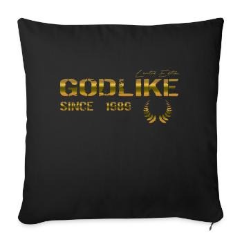 Divin depuis 1989 - Housse de coussin décorative 45 x 45 cm - noir - Devant