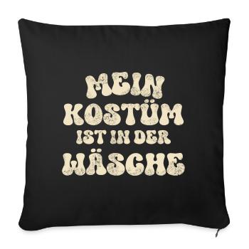 Karneval Fasching - Sofakissenbezug 45 x 45 cm - Schwarz - Vorne
