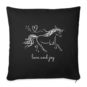 Love and Joy - Sofa pillowcase 17,3'' x 17,3'' (45 x 45 cm) - black - Front