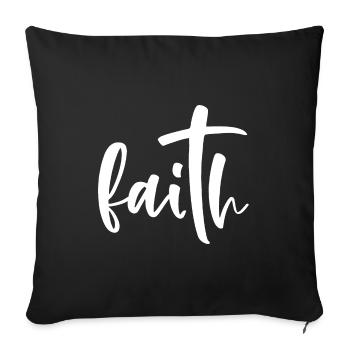 Faith - Sofa pillowcase 17,3'' x 17,3'' (45 x 45 cm) - black - Front