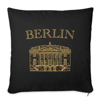 Berlin, Staatsoper Unter den Linden - Sofa pillowcase 17,3'' x 17,3'' (45 x 45 cm) - black - Front
