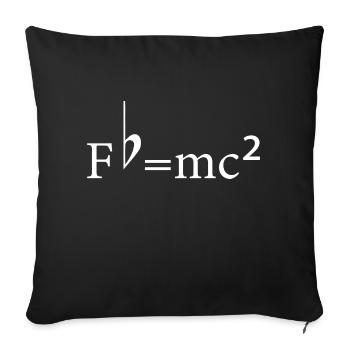 Fb = theory of relativity of musicians MC2 - Sofa pillowcase 17,3'' x 17,3'' (45 x 45 cm) - black - Front