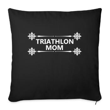 Triathlon Swim Bike Run Marathon - Sofakissenbezug 45 x 45 cm - Schwarz - Vorne