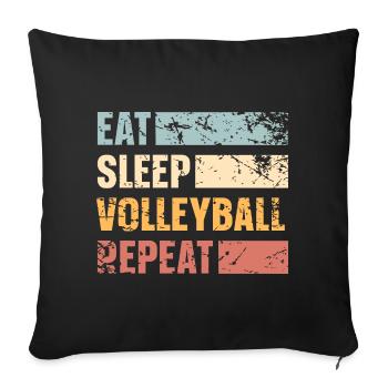 Volley-ball - Housse de coussin décorative 45 x 45 cm - noir - Devant