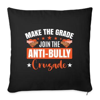 Together Against Bullying Apparel - Sofa pillowcase 17,3'' x 17,3'' (45 x 45 cm) - black - Front