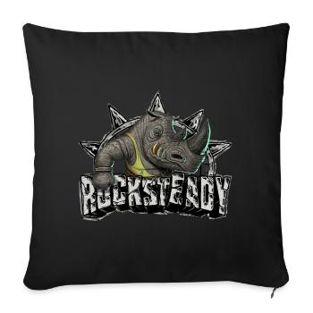 TMNT Mutant Mayhem With Rocksteady - Sofa pillowcase 17,3'' x 17,3'' (45 x 45 cm) - black - Front