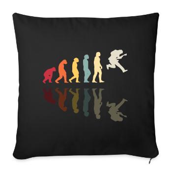 Human Evolution Band Guitar Retro Vintage Guitari - Sofa pillowcase 17,3'' x 17,3'' (45 x 45 cm) - black - Front