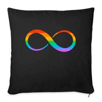 Gay Pride Parade LGBTQ+ Rainbow Flag Body Positive - Sofakissenbezug 45 x 45 cm - Schwarz - Vorne