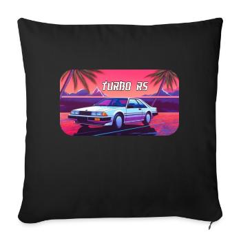 Turbo RS - Japanese 1980 ́s JDM - Sofa pillowcase 17,3'' x 17,3'' (45 x 45 cm) - black - Front