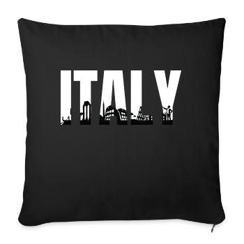 City of Italy - Sofa pillowcase 17,3'' x 17,3'' (45 x 45 cm) - black - Front